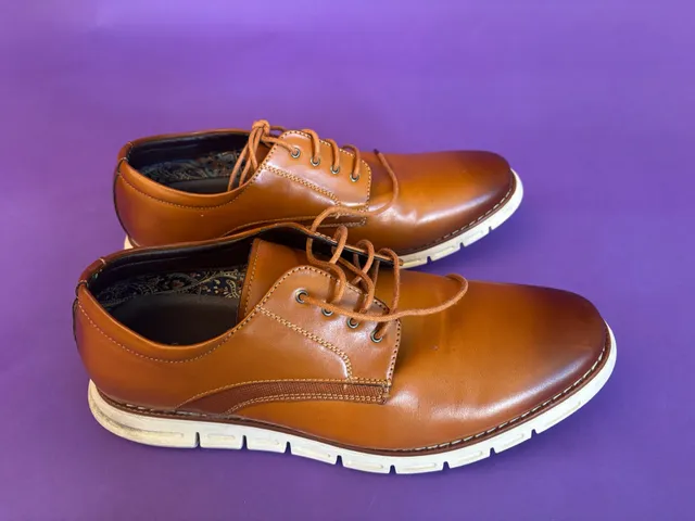 Bruno Marc Oxford Dress Shoes Size 13 Brown Leather
