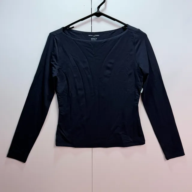 Banana Republic Soft Stretch Long Sleeve Top Size XS Black