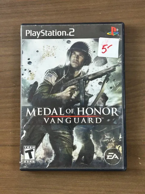 Medal of Honor Vanguard Sony PlayStation 2 PS2 2007 Game Disc Case No Manual