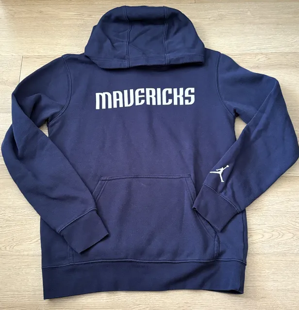 Jordan Dallas Mavericks Hoodie Size 14/16 Navy Blue Youth NBA