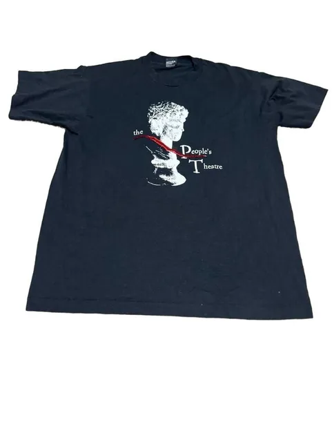 Vintage The People's Theatre Graphic T-Shirt Black