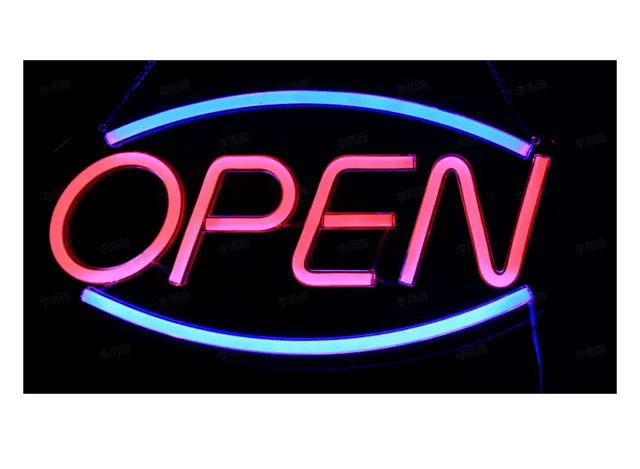 Pen+Gear Neon LED Open Sign 17.7 x 8.7 In Red Blue