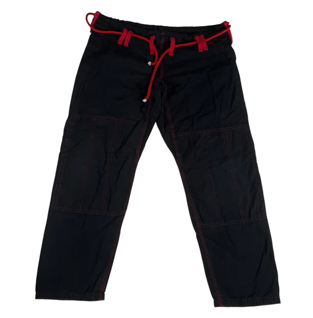 Roar BJJ Gi Cropped Pants Size A-1 Black Red Stitching