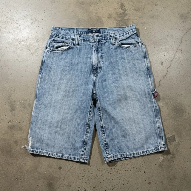 U.S. Polo Assn. Denim Carpenter Shorts Blue Light Wash Y2K