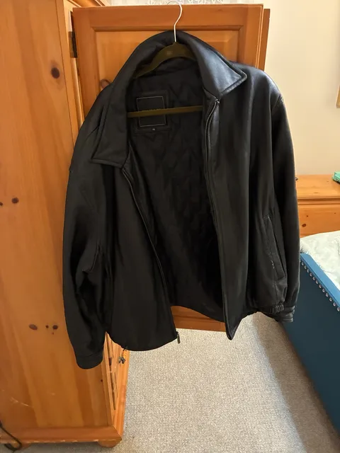 Excelled Leather Jacket Size 2XL Black Quilted Lining