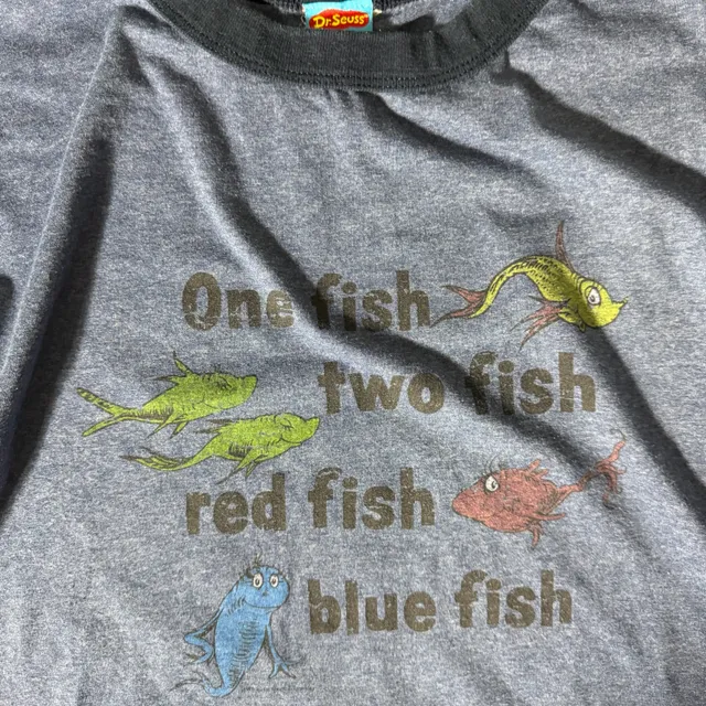 Dr. Seuss One Fish Two Fish Graphic Ringer T-Shirt