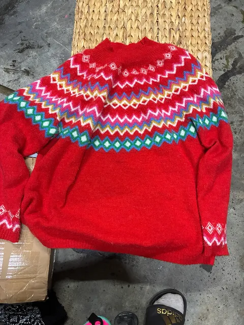 Croft & Barrow Fair Isle Sweater Red Size 1X WOMENS PLUS