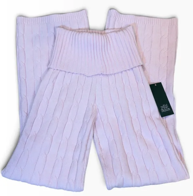 Wild Fable Cable Knit Flare Pants Size XS Pink Sweater Lounge