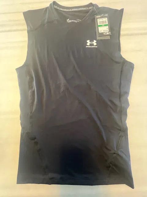 Under Armour HeatGear Armour Comp SL Size L Black Compression Tank Top