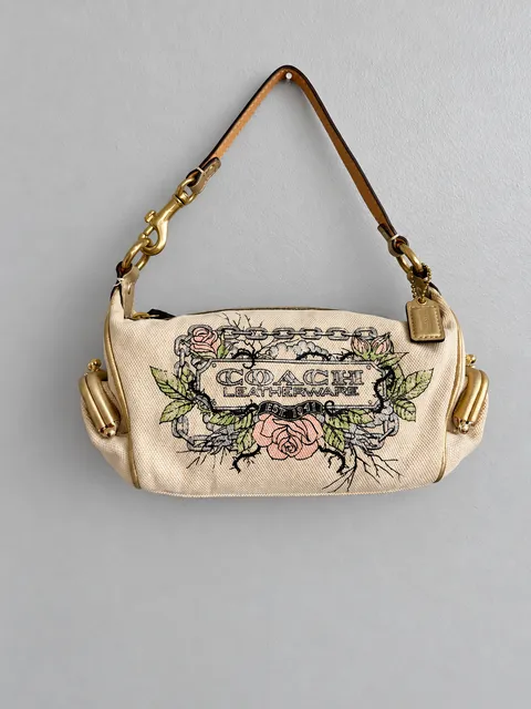 Coach - Coach Tattoo Pegasus Kisslock Pochette Bag on Designer Wardrobe