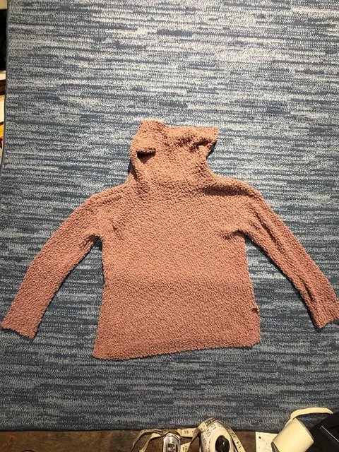 Pink Republic Popcorn Knit Turtleneck Sweater Size L Mauve