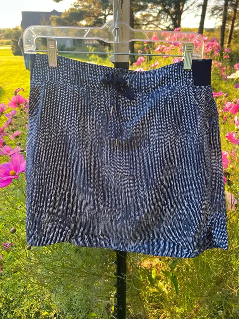 Athleta Skort Size 10 Blue White Pattern Athletic Skirt