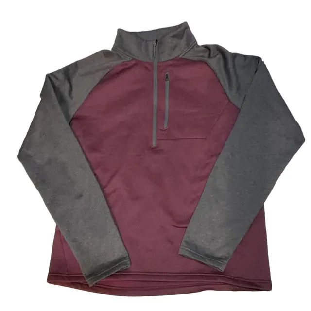 L.L.Bean Men's M Pullover Sweater Mock Neck Long Sleeve Knit Pockets Solid M Reg