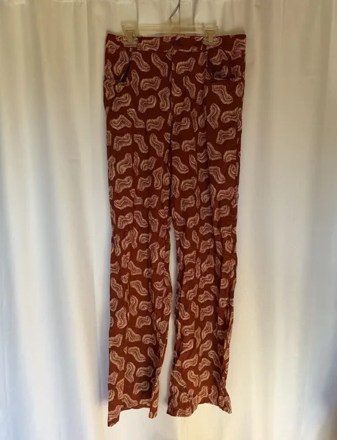 Zara The Jasmine Pant Size M 28 Red Printed Pants
