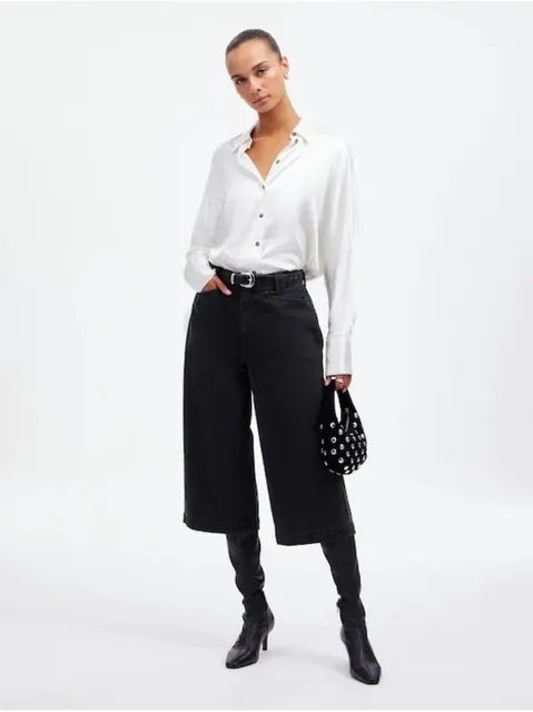 Madewell Black Denim Culottes