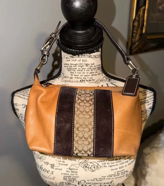 Coach Heritage Stripe Signature Shoulder Bag