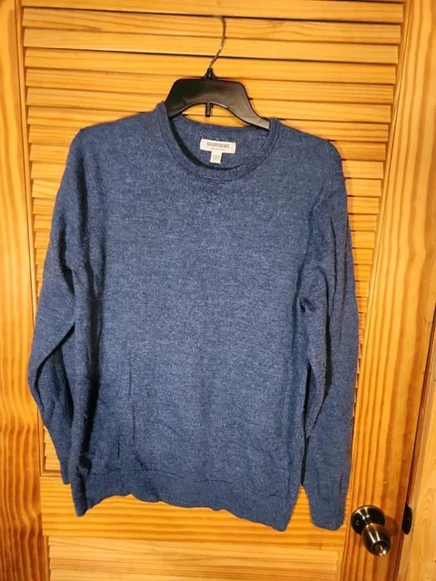 Goodthreads Men's Crewneck Sweater Blue Heather Size XL Extra Large Knit