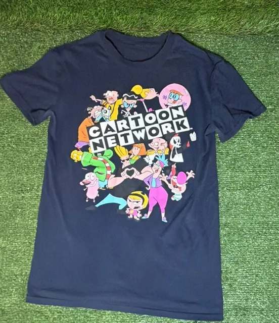 Vintage Cartoon Network Characters Graphic T-Shirt Black