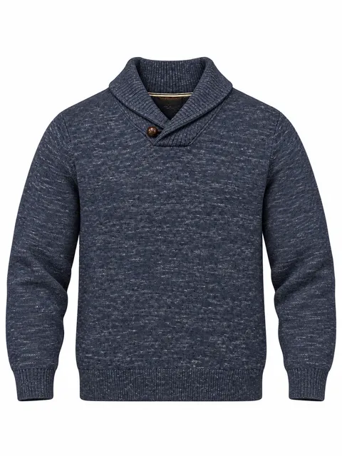 Weatherproof Vintage Shawl Collar Toggle Pullover Sweater XL Navy Blue