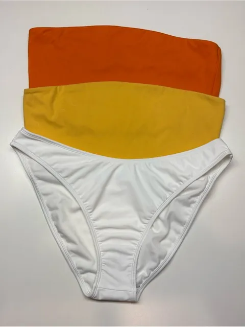 wild fable Orange, Yellow & White Bandeau Bikini Set XL