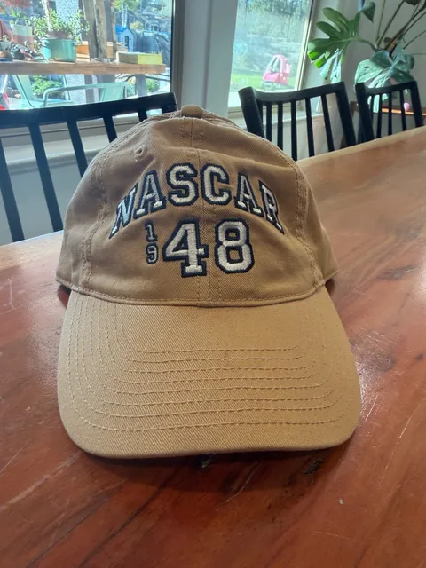 NASCAR 48 Tan Embroidered Baseball Hat Cap Adjustable