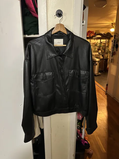 Wilfred Faux Leather Jacket XL Black