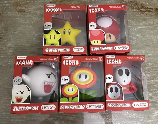 Paladone Super Mario Icons Light Set Lot of 5 BRAND NEW