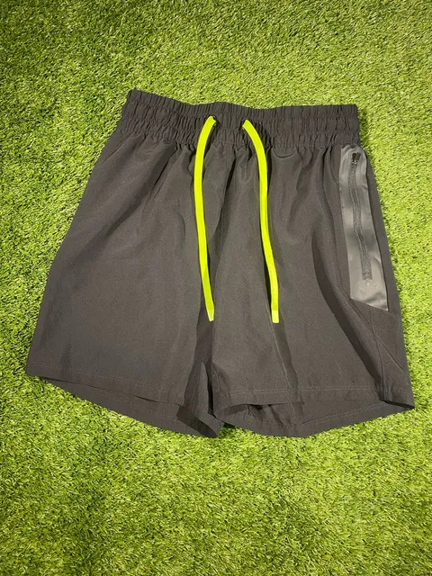 Sports Illustrated Athletic Shorts Size M Black Neon Drawstring Pockets