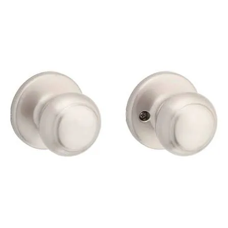 2 PK Kwikset Cove Passage Door Knob Satin Nickel 92001-572