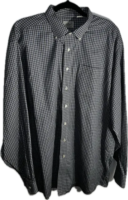 L.L. Bean Plaid Long Sleeve Button Down Shirt
