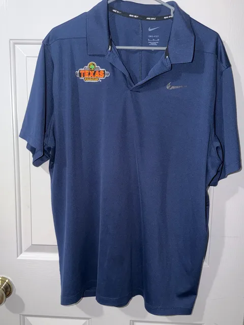 Nike Golf Texas Roadhouse Dri-FIT Polo Shirt Size XL Blue