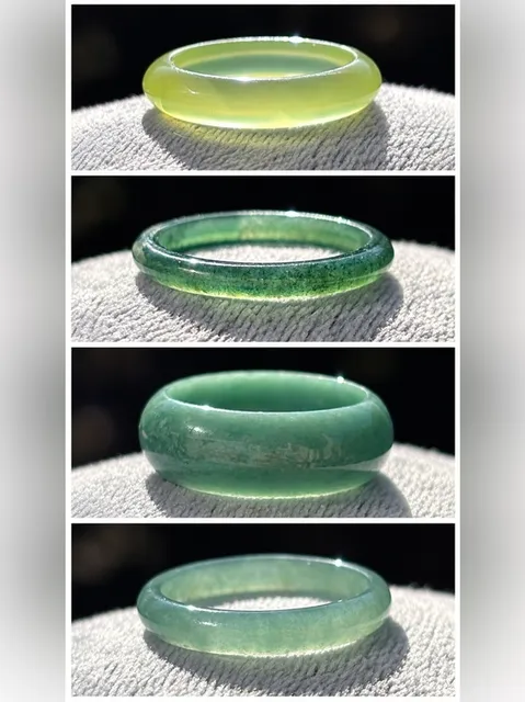 Pick 1 | Green Jadeite Ring - Classic Polished Women’s Band Sizes 8.5 - 9