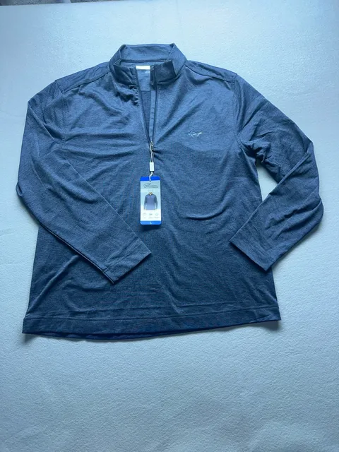 Greg Norman ML75 Performance Quarter Zip Pullover Size L Blue