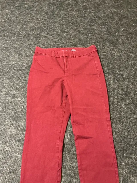 Old Navy High-Rise Pixie Skinny Pants Womens Size 6 Red