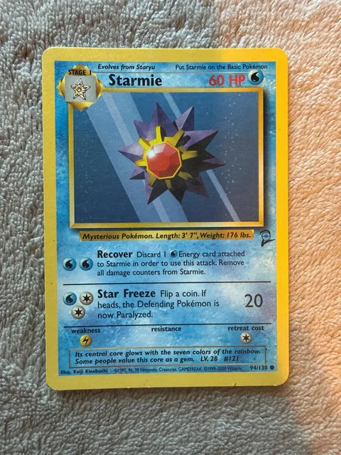 Pokemon Starmie Base Set 2 94/130 Trading Card