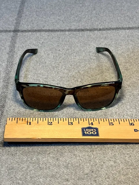 Tifosi Swank Polarized Sunglasses Crystal Green Tortoise Frame Brown Lens