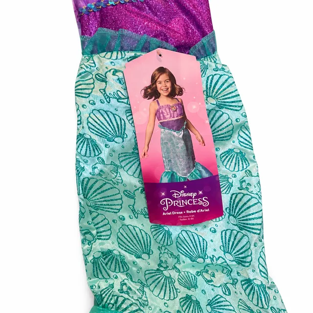 Disney Princess Ariel Dress Size 4-6X Costume
