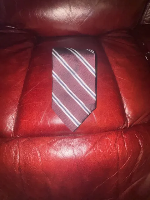 Robert Talbott Silk Striped Necktie Burgundy