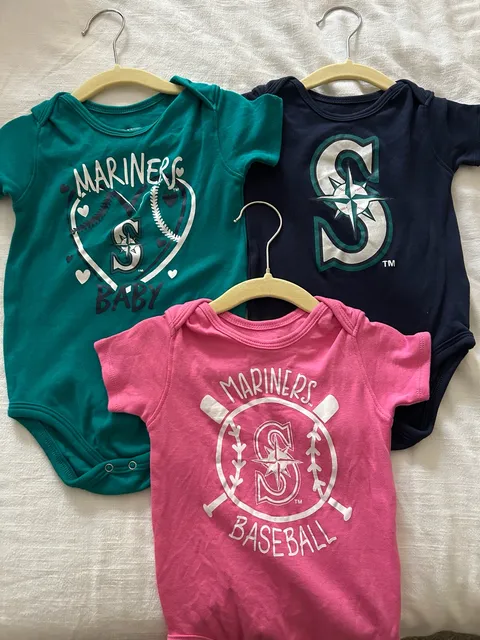 Genuine Merchandise Seattle Mariners Baby Bodysuits 3-Pack Size 18M