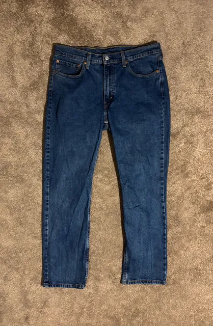 Levi's 514 Straight Fit Blue Jeans Medium Wash Denim Pants Men's Size 36x30