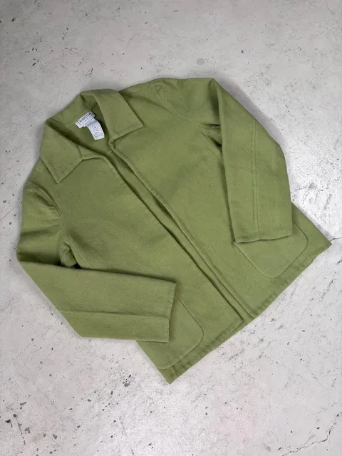 Tribeca Studio Wool Jacket Size 6 Green Blend