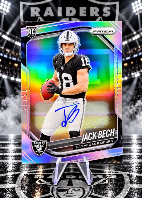 Jack Bech ROOKIE AUTO Panini Prizm NFL Football Trading Card Las Vegas Raiders