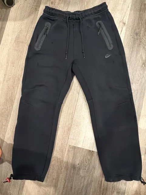 Nike Tech Fleece Open Hem Sweatpants Size M Black
