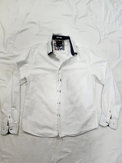 Denim & Flower Long Sleeve Button Down Shirt Size L