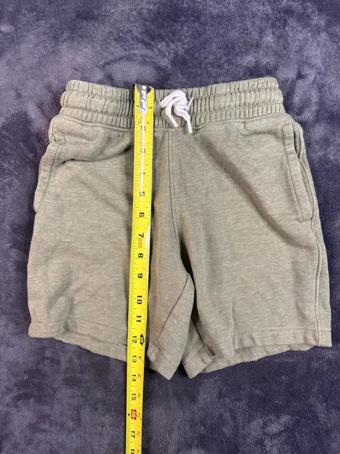 Kids Old Navy Sweat Shorts Size S (6-7) Green Fleece Pull On#183