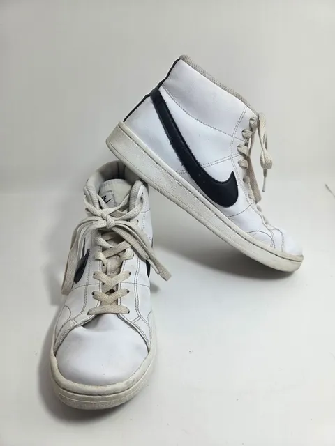 Nike Court Legacy Mid Size 8 White Black Sneakers CQ9179-100