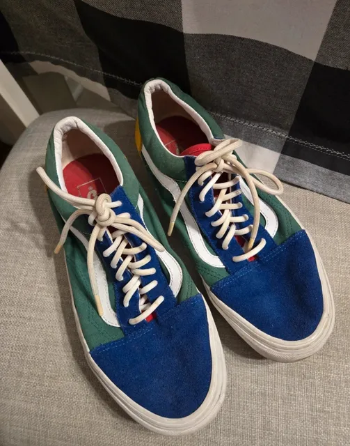 Vans Old Skool Multi-Color Suede Canvas Sneakers