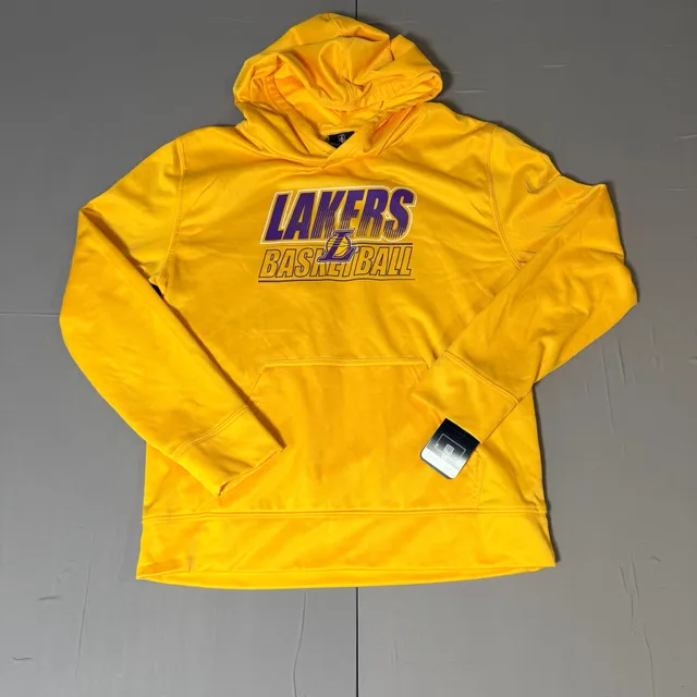 NBA Los Angeles Lakers Youth Hoodie Size L 14/16 Yellow