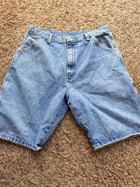 Wrangler Jean Co. Denim Cargo Shorts Size 34 Blue