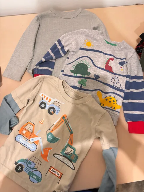 Kids Graphic Long Sleeve Shirts Lot of 3